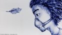 2016 : : Spectacle dessin sur sable (visage homme) : Souffle
