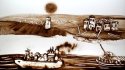 2010 - Live sand drawing show, Abu Dhabi