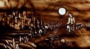 2010 - Dessin en direct sur sable pour le show "Variations Lunaires"