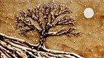 2010 - Sand drawing for pictures screening during show "Lunar Variations" {JPEG}