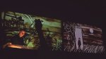 2010 - Sand drawing performance with 2 screens for "Lunar Variations" Valence, France {JPEG}