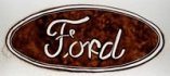Logo Ford, dessin sur sable