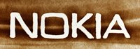 Logo Nokia, dessin sur sable