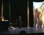 2010 - Live sand drawing for the play "Cet animal qui nous regarde"