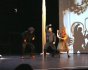 2010 - Live sand drawing for the play "Cet animal qui nous regarde"